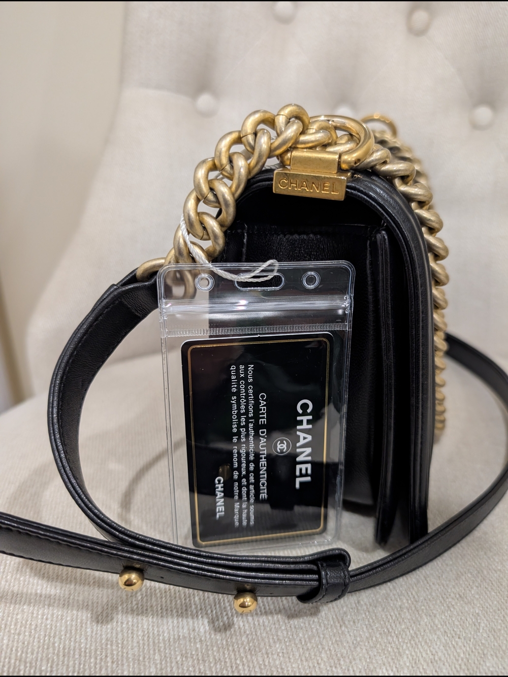 CHANEL Black Chevron Quilted Shoulder Bag Karl lagerfeld Edition - Picture 5 of 10